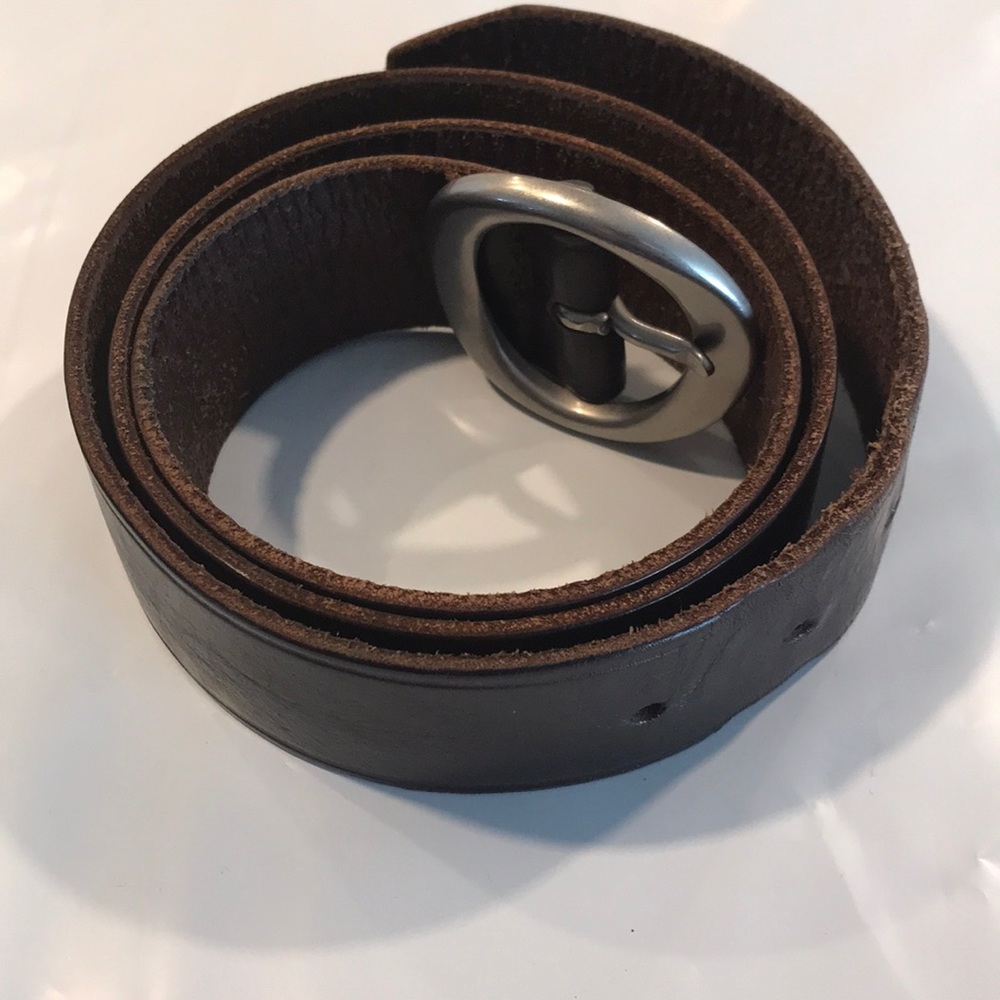 Brown leather belt